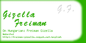 gizella freiman business card